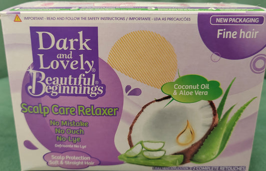 Dark & Lovely Beautiful Beginnings with Coconut & Aloe Scalp Care Relaxer (Fine Hair)